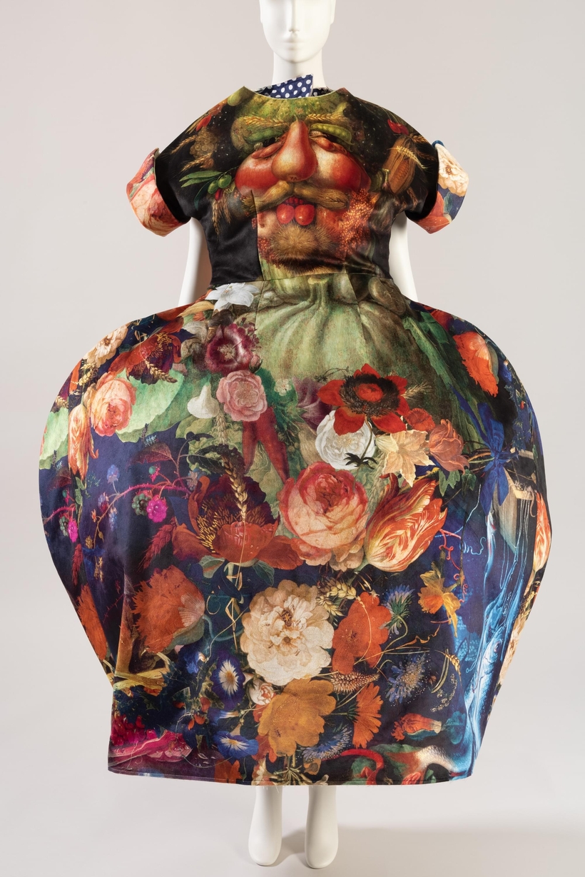 A Comme des Garçons dress printed with Giuseppe Arcimboldo’s Vertumnus, 2018.